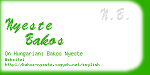 nyeste bakos business card